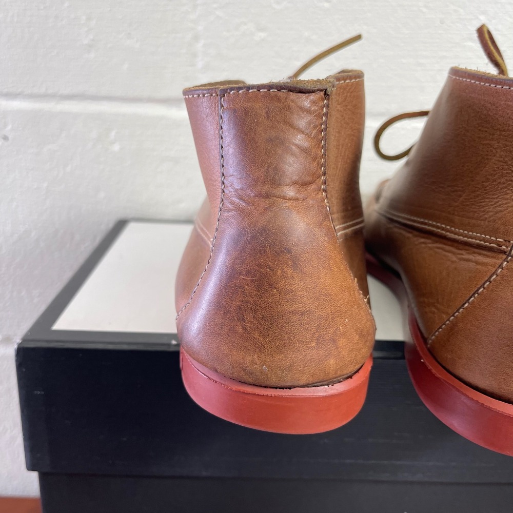 Sebago Campsides Brown Leather Chukka Ankle Boots Handsewn Lace up Men's 7 US - Picture 11 of 16